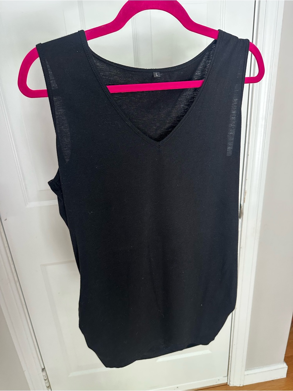 Classic Black V-Neck Sleeveless Top - Women's